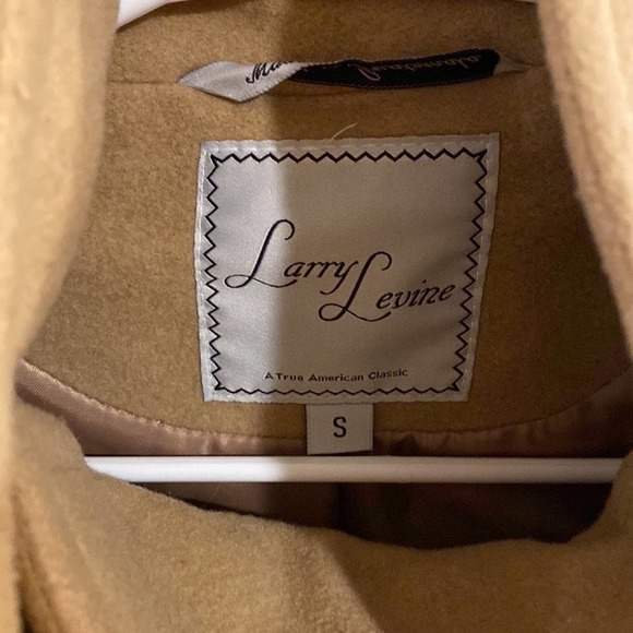 NWT Larry Levine Double-Breasted Babydoll Swing Coat Carmel small - Picture 5 of 15